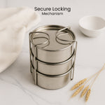 Insulated Stainless Steel Lunch Box – 3 Container Hot Case Tiffin for Office & School | Love Craft Gifts