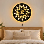 Om Mandala Wall Light with Warm LED Glow | Love Craft Gifts™