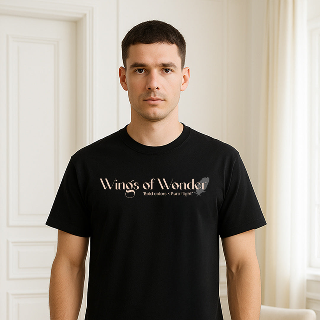 Wings of Wonder T-Shirt – Bold Typography Tee with Uplifting Theme| Love Craft Gifts