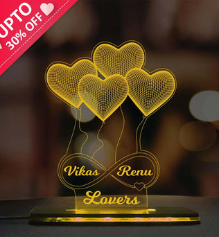 Personalized 3D Acrylic Lamp Gift For Valentine's Day