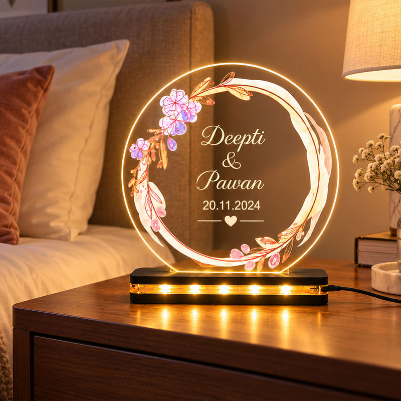 Personalized Anniversary Acrylic Night Lamp | Love Craft Gifts™