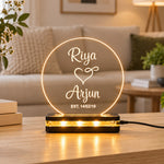 Personalized Anniversary LED Lamp | Couple Names & Special Date | Love Craft Gifts™