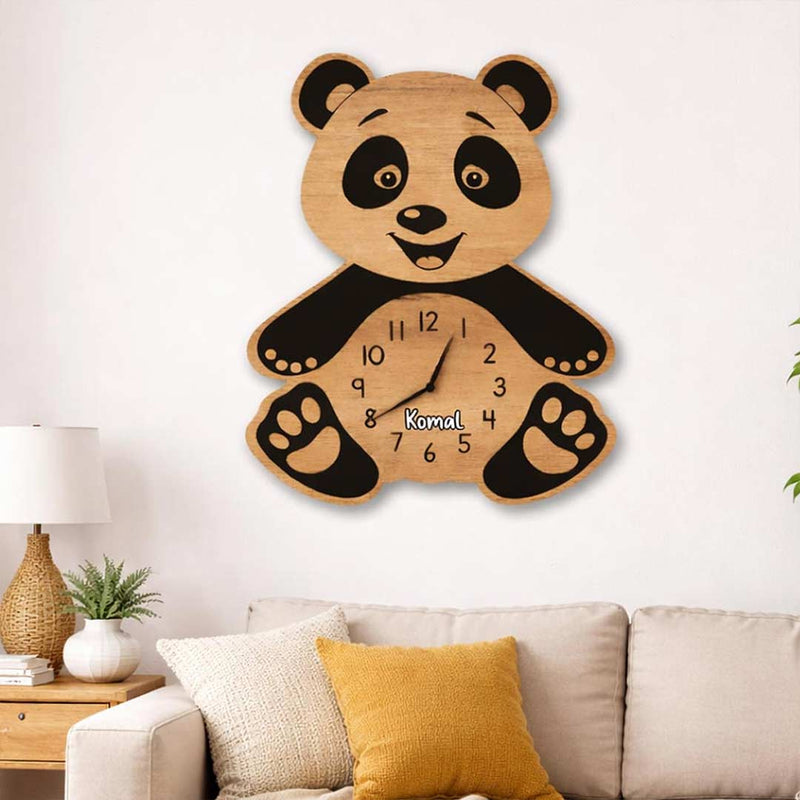 Cute Cartoon Kids Wall Clock 8×10" | Personalized Nursery Décor | Love Craft Gifts™