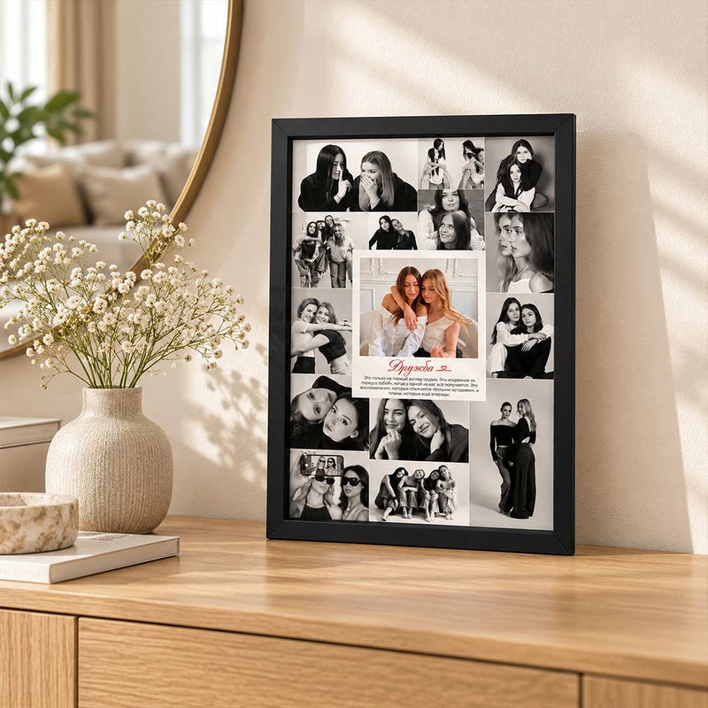 Personalized Best Friend Photo Frame | Custom Friendship Memory Collage | Love Craft Gifts™