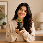 Personalized Black Cat Planter with Name | Cute Cat Plant Buddy Pot for Desk & Home Decoration
