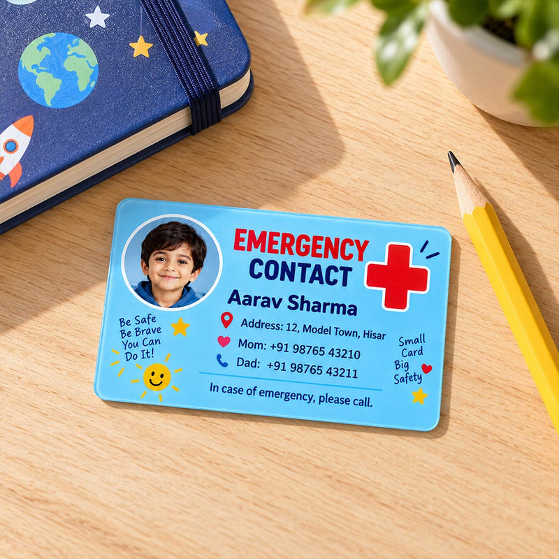 Personalized Boys Emergency Contact Card | Love Craft Gifts™