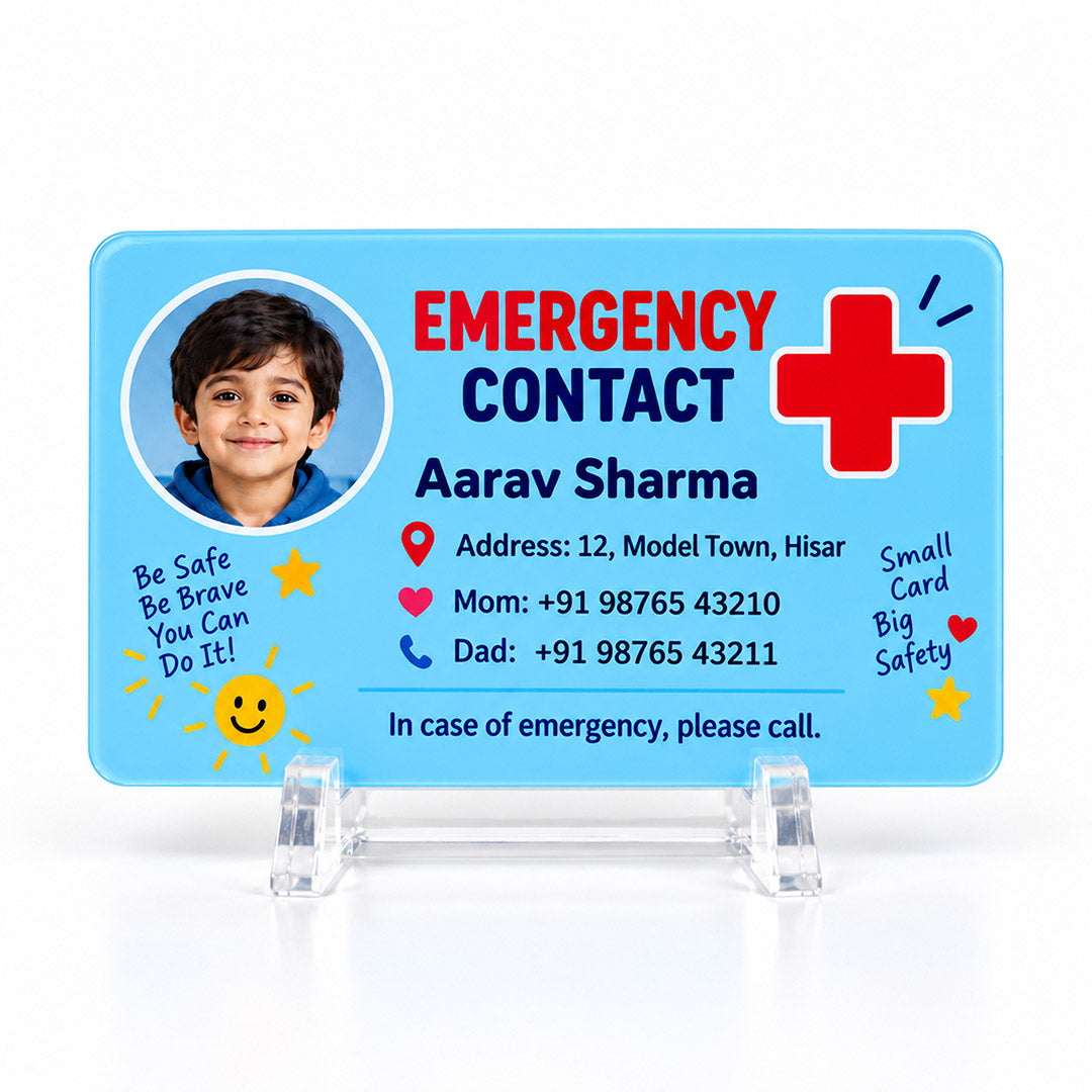 Personalized Boys Photo Contact Card | Love Craft Gifts™