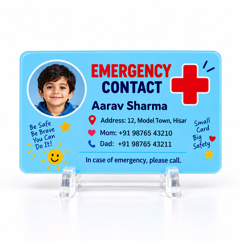 Personalized Boys Photo Contact Card | Love Craft Gifts™