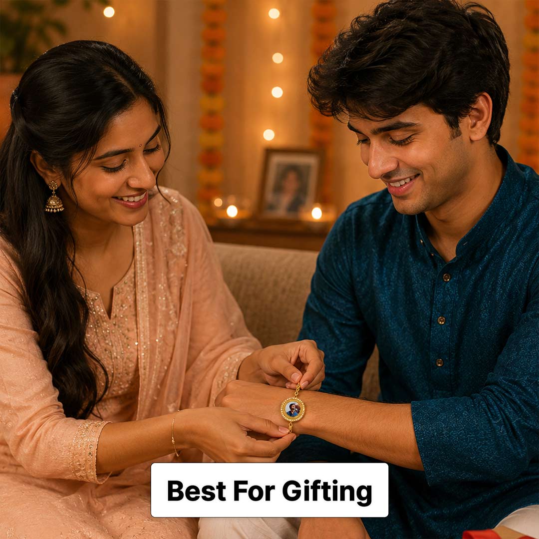 Personalized Brother Rakhi with Custom Photo Premium Festival Gift | Love Craft Gifts™