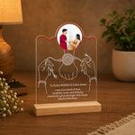 Personalized Brother Sister Photo Acrylic LED Stand | Raksha Bandhan Gift with Custom Photo | Love Craft Gifts™