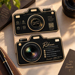 Personalized Camera Business Card | Premium Acrylic Visiting Card for Photographers