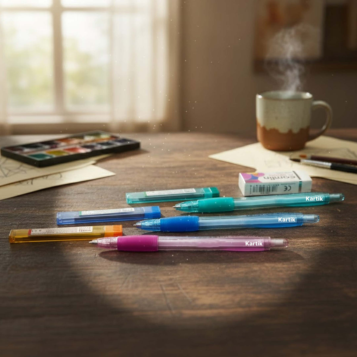 Personalized Camlin 3-in-1 Mechanical Pencil Kit with Name (0.5mm | 0.7mm | 0.9mm) | Love Craft Gifts