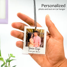 Personalized Car Hanger with Photo & Text – 3x2.5 inch Acrylic Tag