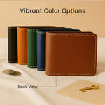Personalized Classic Leather Wallet – Vibrant Colors | Love Craft Gifts