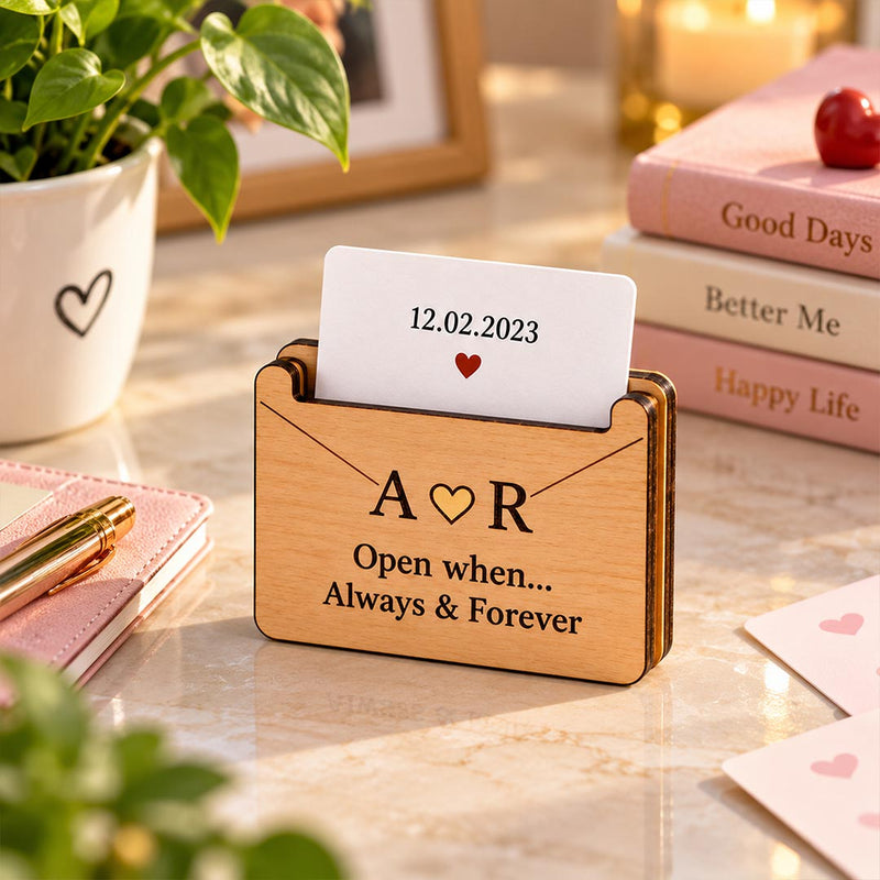 Personalized Couple Initials & Special Date Open When Keepsake | Love Craft Gifts™