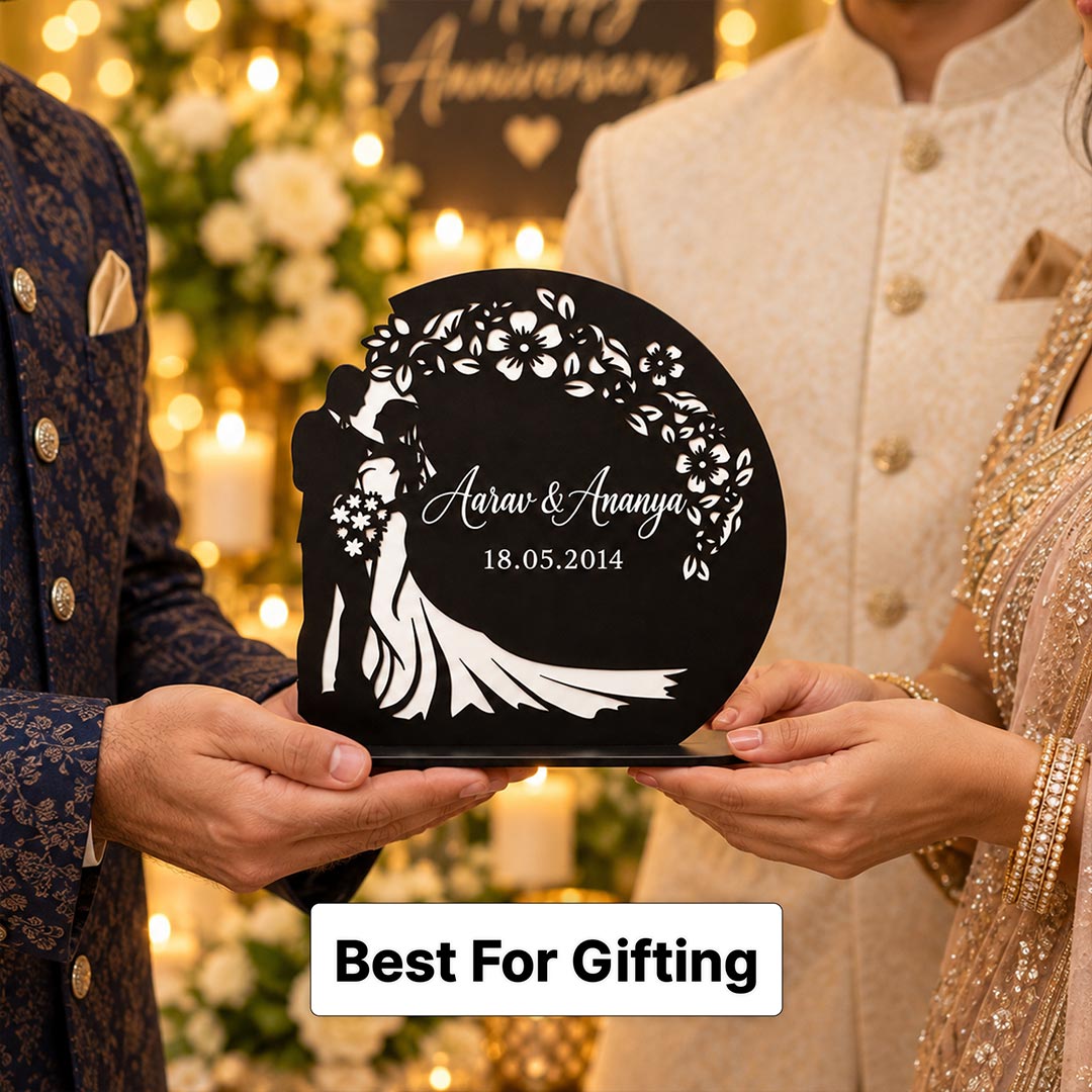 Personalized Couple Keepsake Table Stand | Wedding Anniversary Gift | Love Craft Gifts™