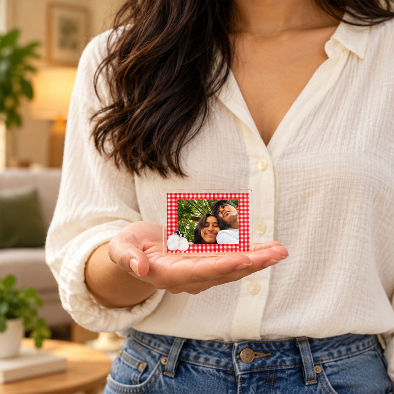 Personalized Couple Photo Table Stand 2x3" | Acrylic Desk Decor | Love Craft Gifts™