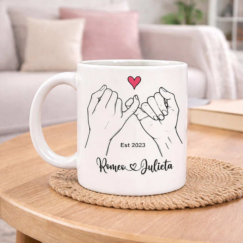 Personalized Couple Promise Ceramic Mug 250ml | Custom Names Gift | Love Craft Gifts™