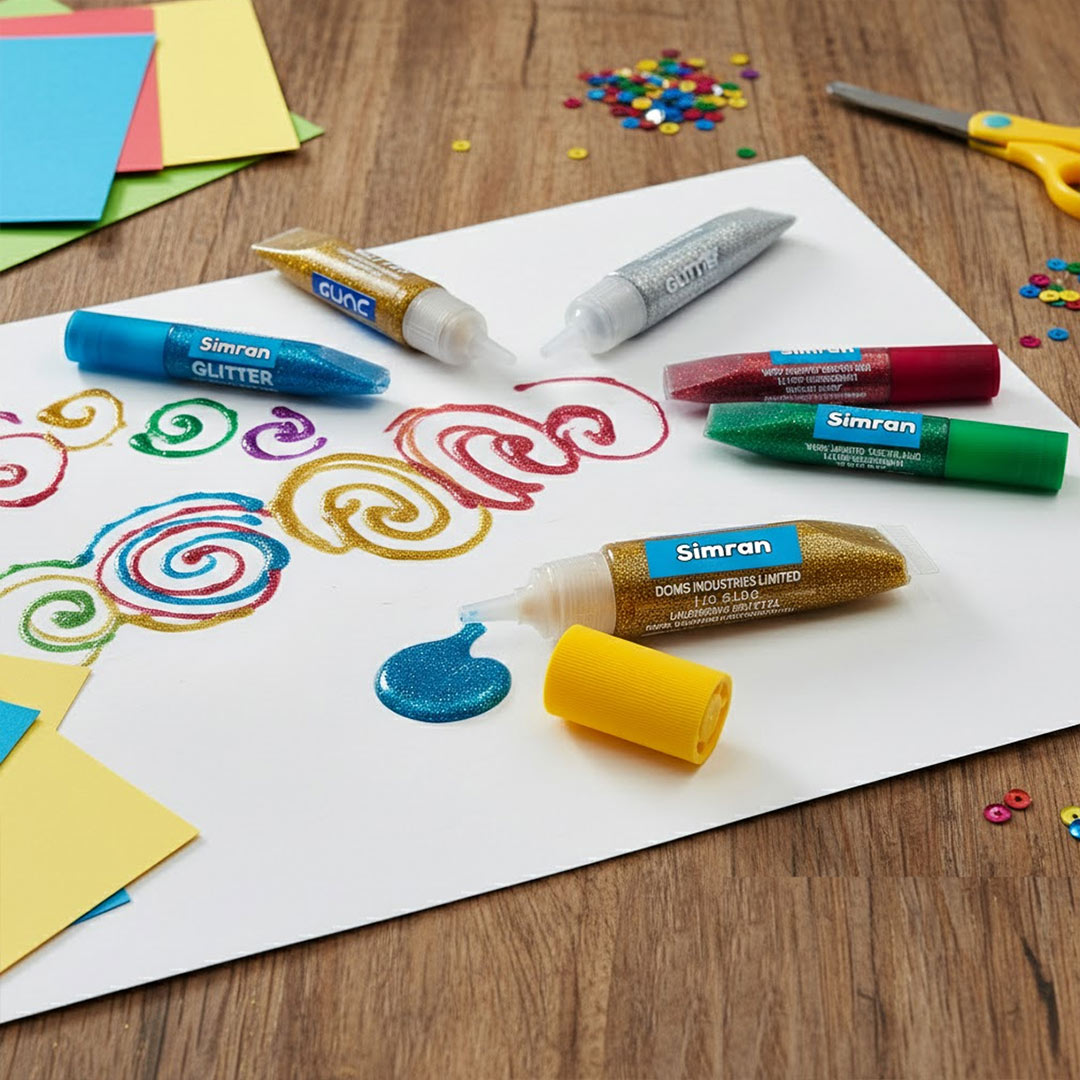 Personalized DOMS Glitter Colour Set (6 Shades, 5.5 ml Each) | Love Craft Gifts