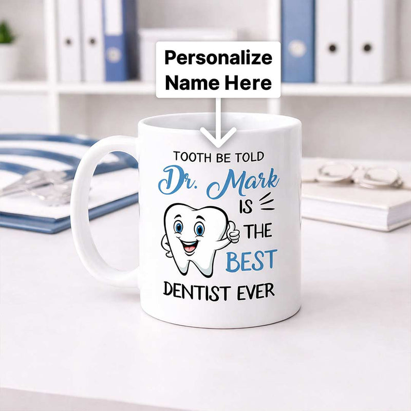 Personalized Dentist Appreciation Mug | Cute Tooth Gift | Love Craft Gifts™