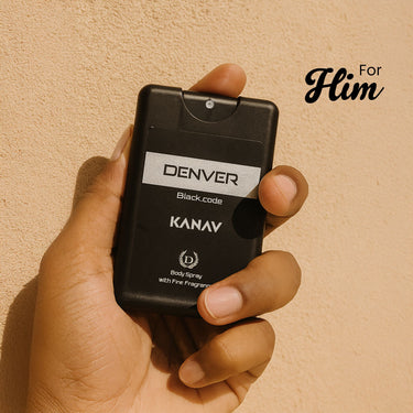 Personalized Denver Black Code Pocket Perfume | Love Craft Gifts