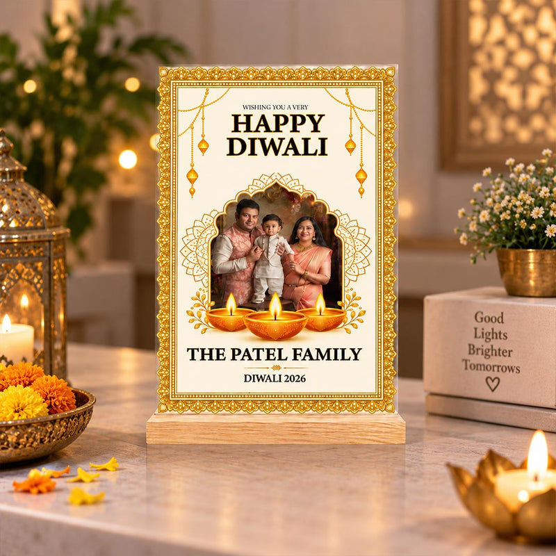 Personalized Diwali Photo Gift for Family | Love Craft Gifts™