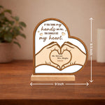 Personalized Family Wooden Table Top | Custom Name Heart Keepsake Gift for Parents, Grandparents & Family | Love Craft Gifts™