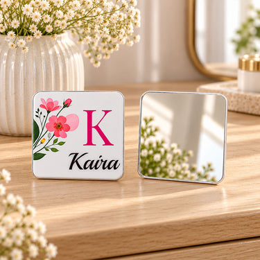 Personalized Floral Compact Mirror | Love Craft Gifts™