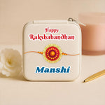 Personalized Happy Raksha Bandhan Name Jewellery Travel Case | Custom Name Printed Gift for Sister | Premium PU Leather | Love Craft Gifts™