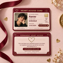 Personalized Heart Access Card | Custom Romantic Love Card | Love Craft Gifts™