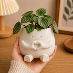 Personalized Heart Hands Plant Pot | Custom Name Cute Love Plant Buddy Planter for Couples & Plant Lovers