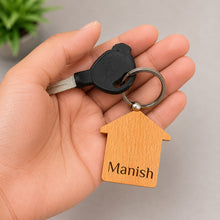 Personalized Wooden House Keychain | Premium Wooden Home Key Holder | Love Craft Gifts™