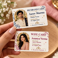 Personalized Husband & Wife Photo Cards | Custom Names & Wedding Date Keepsake | Love Craft Gifts™