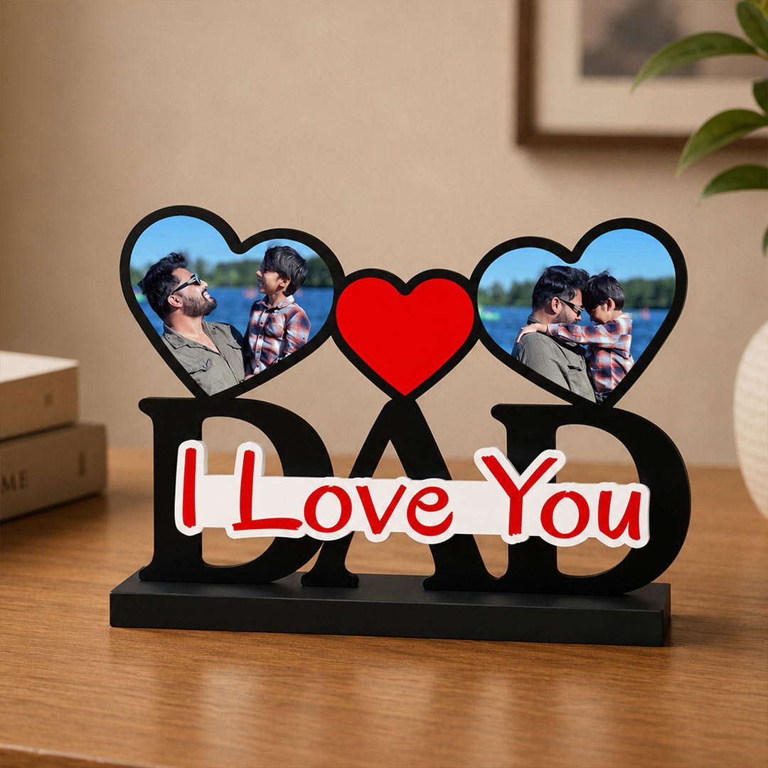 Personalized I Love You Dad Photo Frame | Custom Father’s Day Memory Gift - 7x4.5" | Love Craft Gifts™