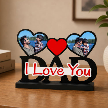 Personalized I Love You Dad Photo Frame | Custom Father’s Day Memory Gift - 7x4.5" | Love Craft Gifts™