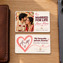 Personalized Married for Life Card | Custom Couple Photo, Names & Date Keepsake | Love Craft Gifts™