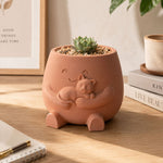 Personalized Minimal Plant Buddy Pot 5 Inch with Custom Name | Modern Planter for Desk & Home Décor | Love Craft Gifts™
