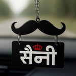 Moustache Style Custom Name Car Hanger | Love Craft Gifts