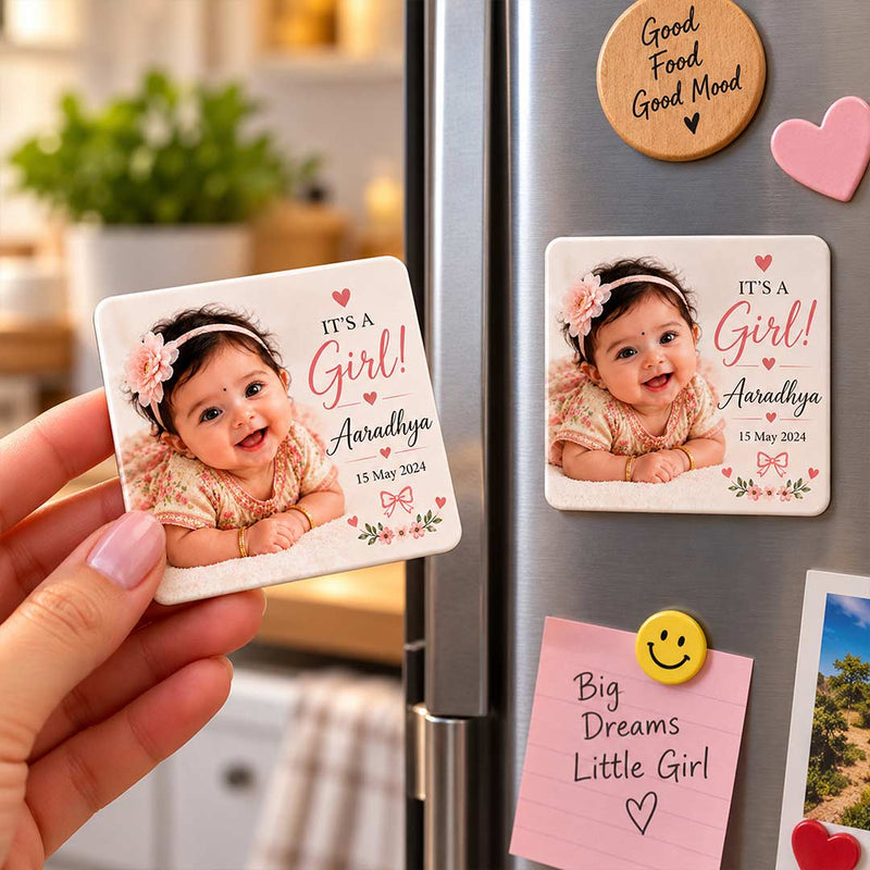 Personalized Newborn Name Magnet | Baby Announcement Gift | Love Craft Gifts™
