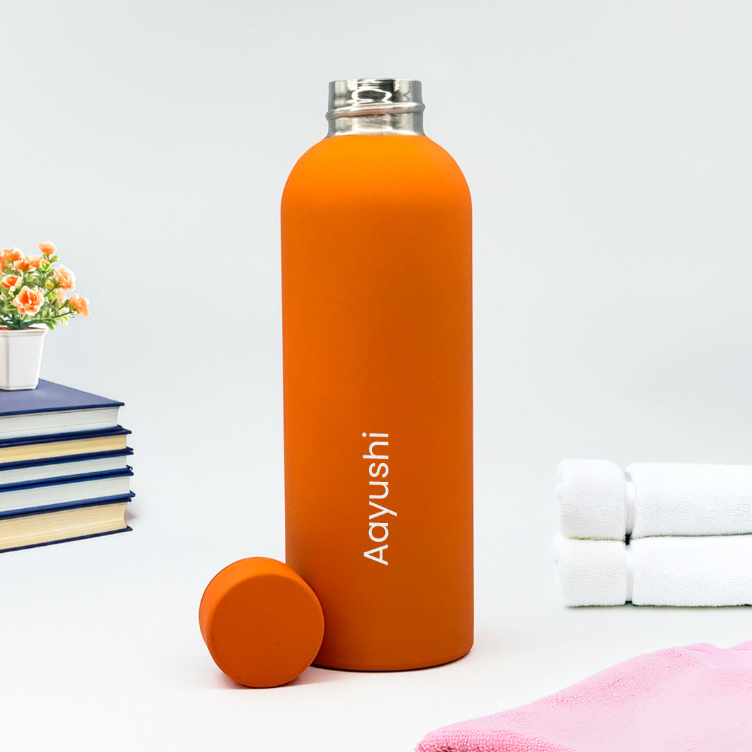 Personalized Orange  Water Bottle  | Love Craft Gifts