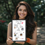 Personalized Our Love Story Timeline Photo Frame | Custom Couple Photo & Milestone Wooden Wall Frame | Anniversary Gift | Available in 8x12", 12x18", 18x24", 20x30" & 24x36" | Love Craft Gifts™