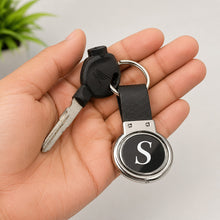 Personalized Initial Leather Metal Keychain | Premium Key Holder | Love Craft Gifts™