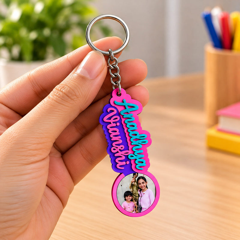 Personalized Photo Bag Tag with Custom Name for Kids School Backpack | Love Craft Gifts™