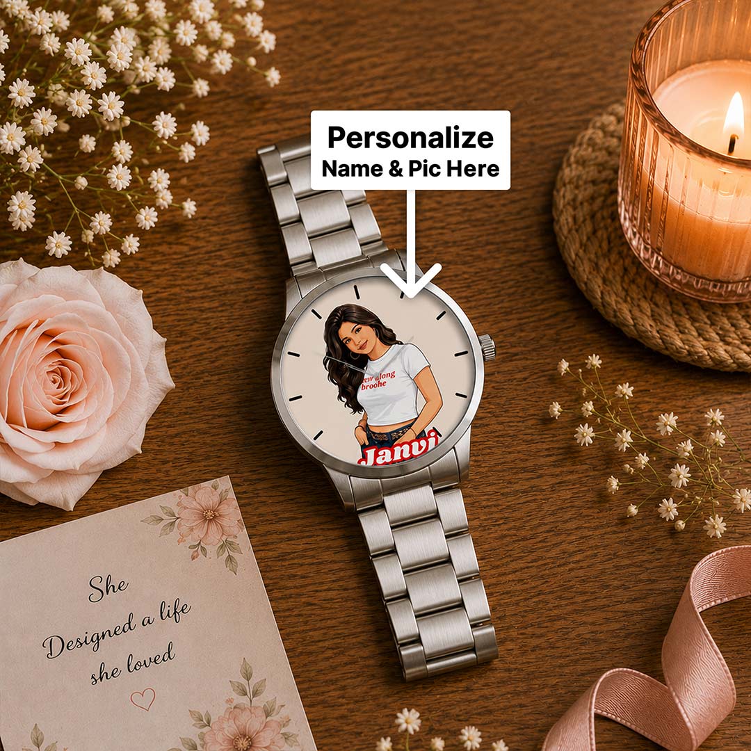 Personalized Photo Watch Gift Box Set for Women Custom Name & Picture Watch | Love Craft Gifts™