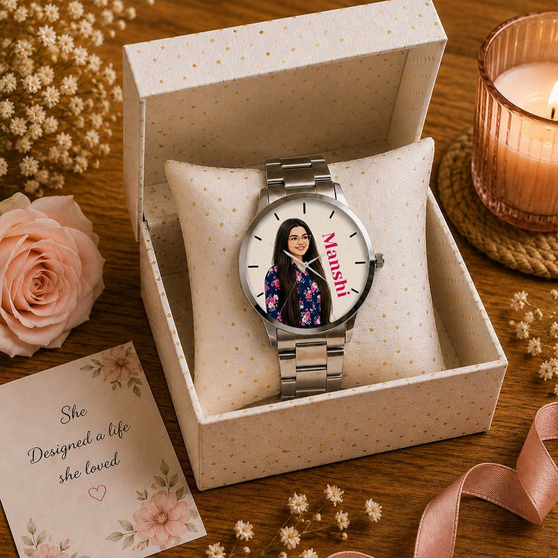 Personalized Photo Watch for Women Custom Name Picture Watch Gift | Love Craft Gifts™