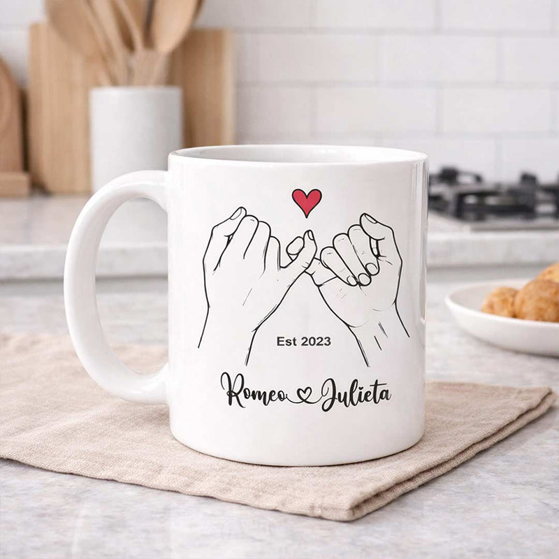 Personalized Pinky Promise Mug | Anniversary Gift for Couple | Love Craft Gifts™