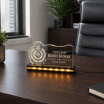 Personalized Police Inspector LED Name Plate | Custom Police Officer Desk Nameplate
