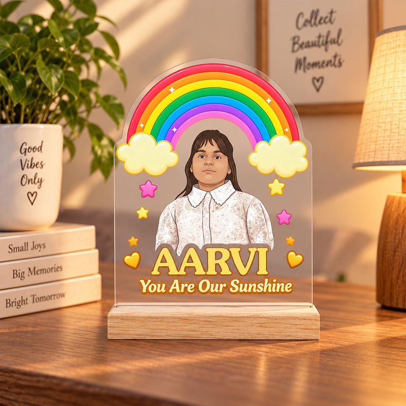 Personalized Rainbow Photo Plaque for Kids | Love Craft Gifts™