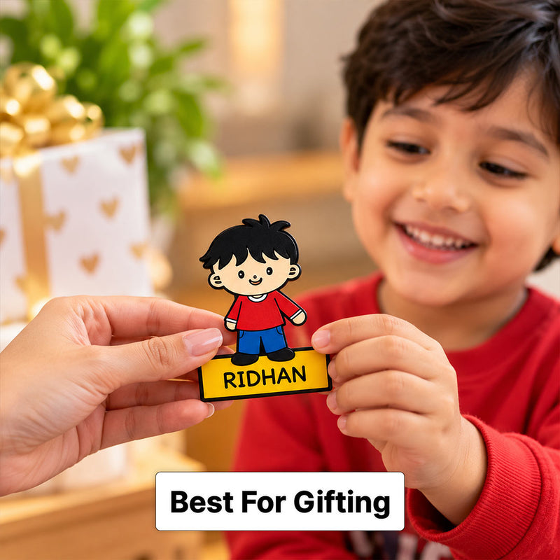 Personalized Refrigerator Magnet with Kids Name & Character Design | Love Craft Gifts™