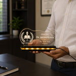 Personalized School Principal Desk Nameplate | Custom LED Acrylic Name Plate